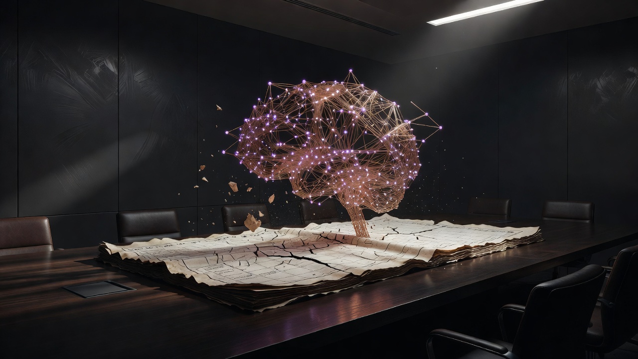 Corporate calendar cracking under the pressure of an advancing AI network