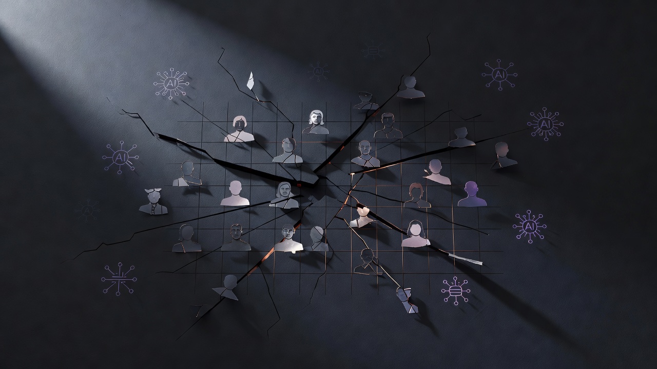 Fragmented customer records breaking an AI model on a dark data grid