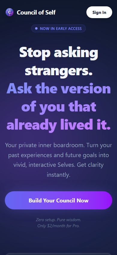 Council of Self mobile home — Build Your Council Now